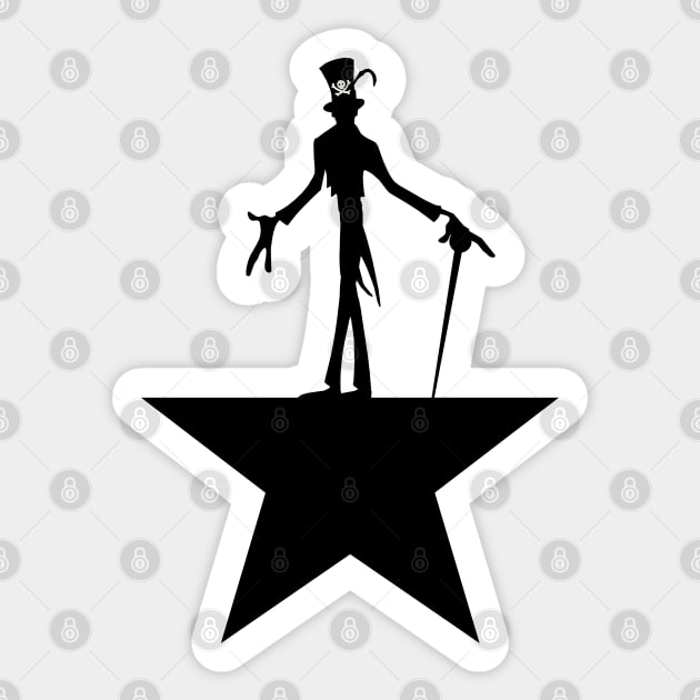 Dr. Facilier Hamilton Star Mashup Sticker by FandomTrading